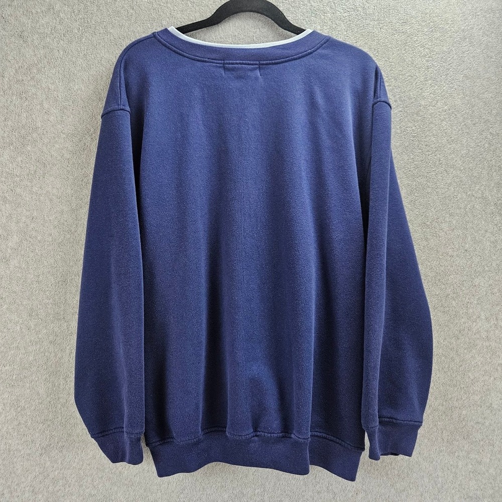 EXTRA SHENANIGANS | Polar Bear Winter Button Front Sweatshirt Navy Blue 3X VTG - Picture 2 of 14